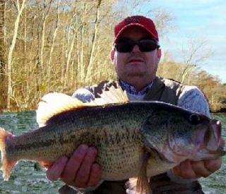 Capt Bruce is putting his customers on pre-spawn bass. here is a pic of Mr. Brian McNalt with a nice one.