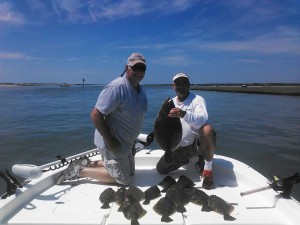 Flounder fishing continues to be better than average. Here is Troy with a nice bunch caught on a Sea Hawk trip