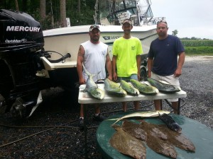 Here are Some of the "Coastal Killers"  with an awesome creel of fish. From the looks of it,these boys can produce offshore and inshore.