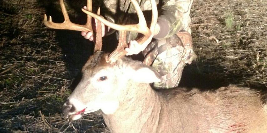 Here is my bud Tim with an awesome buck. WHAT A DEER!