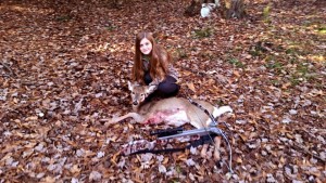 Here is Miss Lex with her first Excalibur deer. Great shooting! Now she can give her dad some lessons.